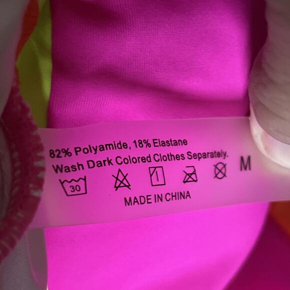 Sexy body 2-piece Color Block ,High Cut,Mid Waisted,Bandeau Adjustable Straps M - Picture 11 of 14